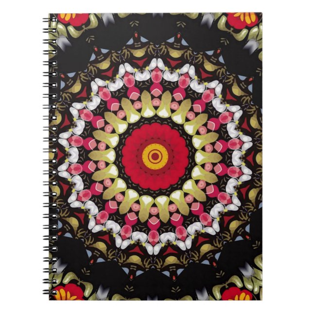 Cuaderno Mandalá Mágico Negro y Rojo (Frente)
