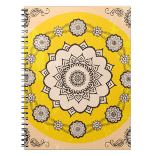 Cuaderno Mandala Ornamental: Diseño de estilo étnico.