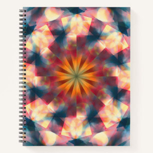 Cuaderno Mandala psicodélica de Kaleidoscópico de Prisma