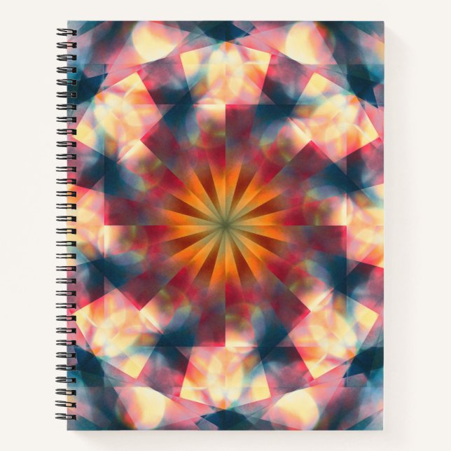 Cuaderno Mandala psicodélica de Kaleidoscópico de Prisma (Anverso)