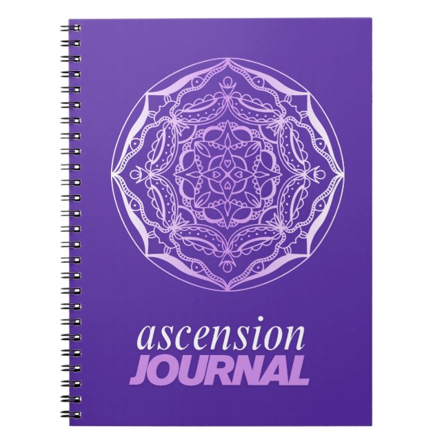 Cuaderno Mandala Púrpura – Diario de Ascensión (Frente)