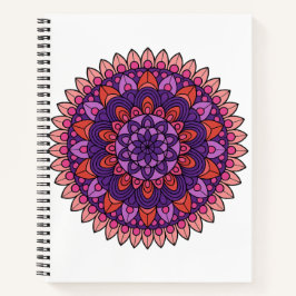 Cuaderno Mandala púrpura y rosa