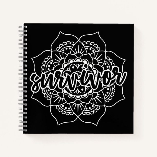 Cuaderno Mandala, sobreviviente de cáncer, en White Journal (Anverso)