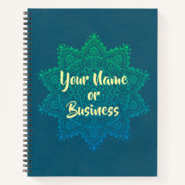 Cuaderno Mandala verde azul