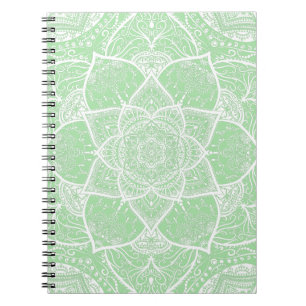 Cuaderno Mandala verde y blanca - Loergans en Seafoam