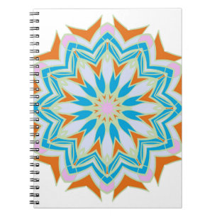 Cuaderno Mandala vintage, Mandala floral. Mandala oriental.