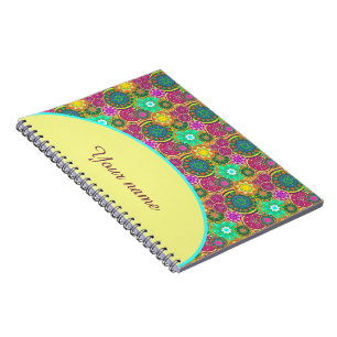 Cuaderno Mandalas coloridas personalizadas