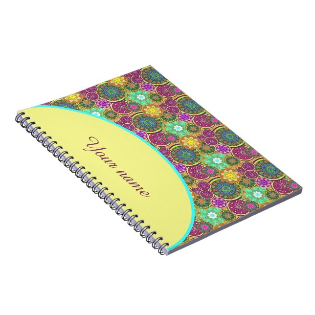 Cuaderno Mandalas coloridas personalizadas (Lado Derecho)
