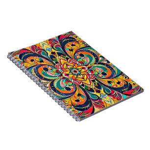 Cuaderno Mandalas Sinfonía de Color – Floral Psicodélico Au
