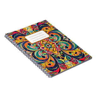Cuaderno Mandalas Sinfonía de Color – Floral Psicodélico In