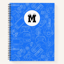 Cuaderno Mando de videojuegos con monograma para niños