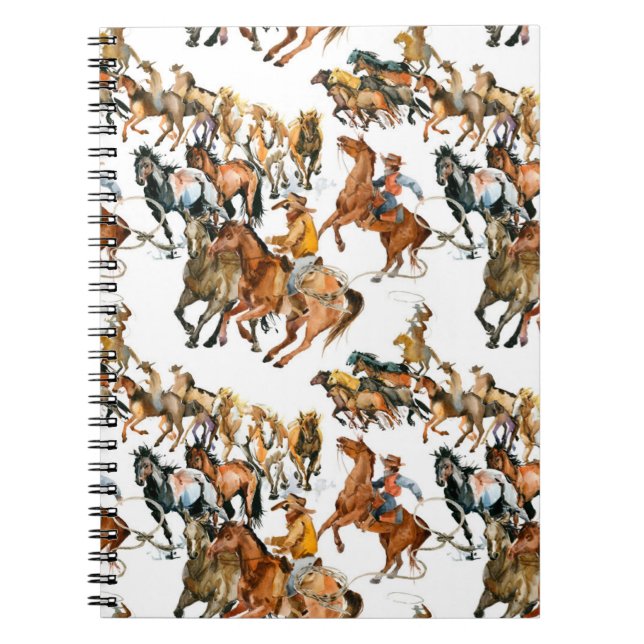 Cuaderno Manejar caballos sin fisuras. Vaquero americano.  (Frente)