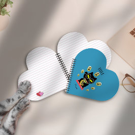 Cuaderno Maneki Neko Lucky Poilue Corazón en forma de espir