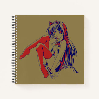 Cuaderno Manga americana Neko Catgirl Kawaii Anime