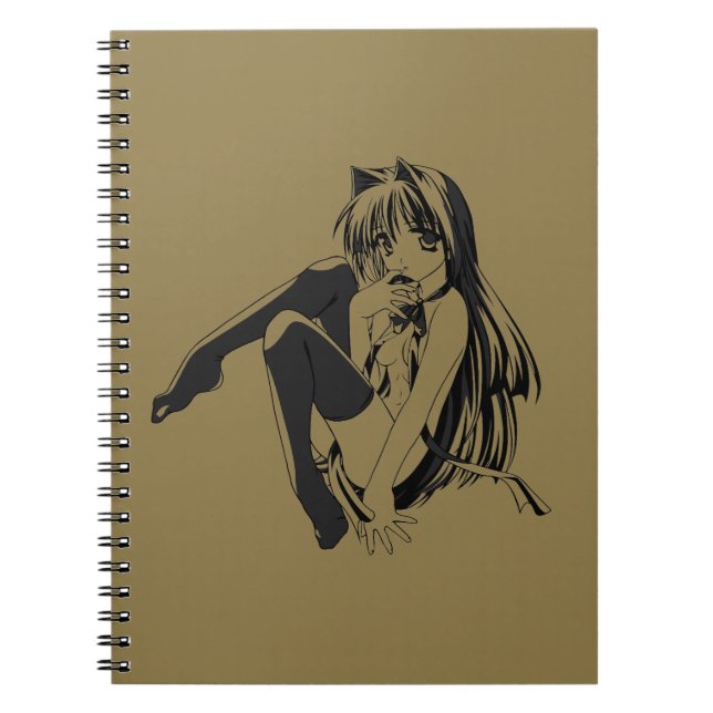 Cuaderno Manga, Neko Catgirl Furry Anime Loli Slave (Frente)