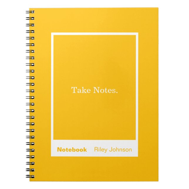 Cuaderno Mango Orange Block Quote Classic Notebook (Frente)