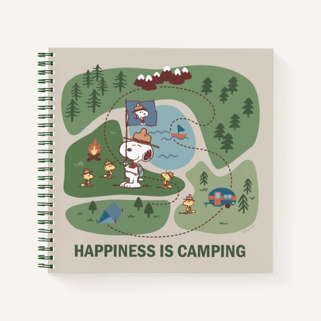 Cuaderno Maní | Mapa del campamento Snoopy & Woodstock (Anverso)