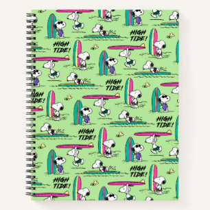 Cuaderno Maní Patrón de marea alta del océano Snoopy