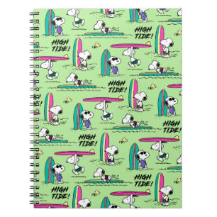 Cuaderno Maní Patrón de marea alta del océano Snoopy