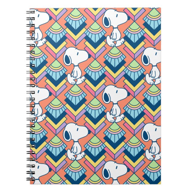 Cuaderno Maní | Patrón de sueños Snoopy Deco (Frente)
