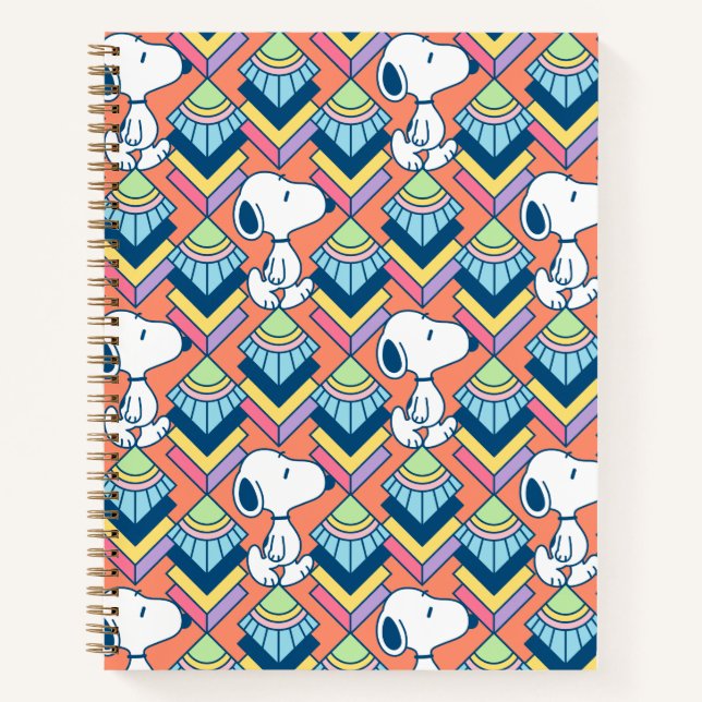 Cuaderno Maní | Patrón de sueños Snoopy Deco (Anverso)
