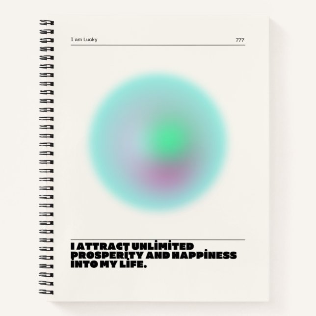 Cuaderno manifestación de afirmaciones diarias (Anverso)