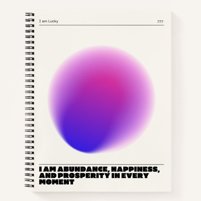 Cuaderno Manifestación de las afirmaciones diarias - Abunda (Anverso)