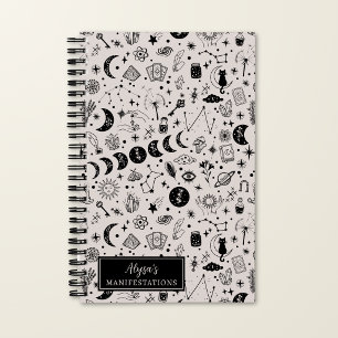 Cuaderno Manifestación Patrón Celestial Personalizado