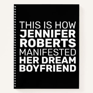 Cuaderno Manifiesta tu novio soñador blanco negro