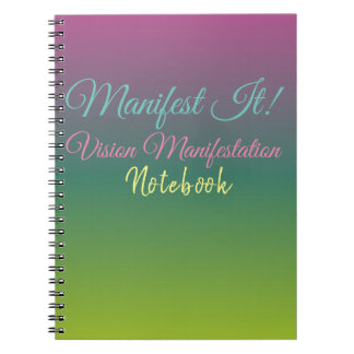 Cuaderno ¡Manifiestarlo! Portátil de foto espiral para tabl