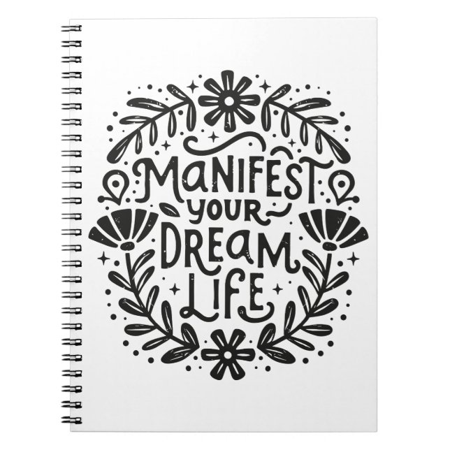 Cuaderno Manifieste su vida de sueño manifestando su afirma (Frente)