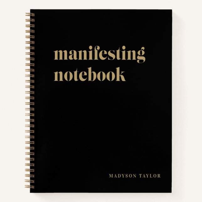 Cuaderno Manifiesto negro simple (Anverso)