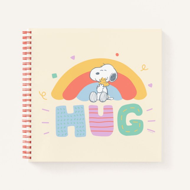 Cuaderno Maniotas | Snoopy y Woodstock Abrazo (Anverso)