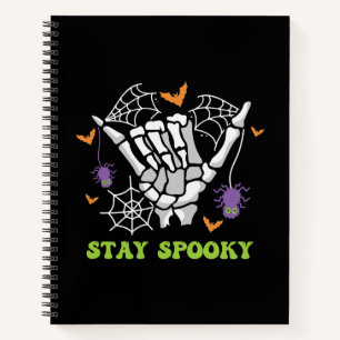 Cuaderno Mano de esqueleto de Stay Spooky Halloween