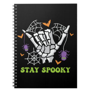 Cuaderno Mano de esqueleto de Stay Spooky Halloween
