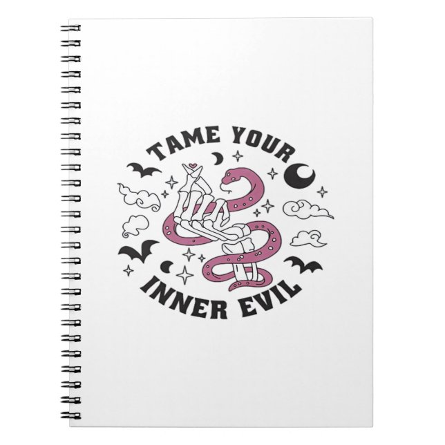 Cuaderno Mano de esqueleto haciendo corazón (Frente)