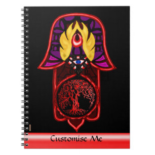 Cuaderno Mano de la hazaña de Hamsa: Árbol de vida 3