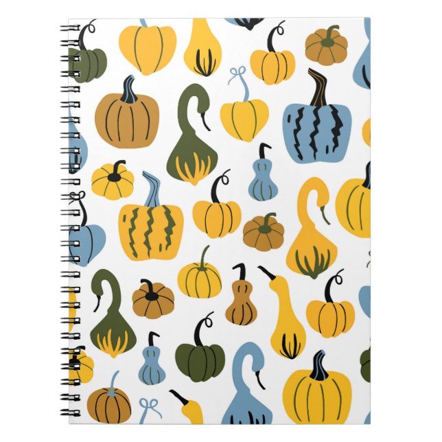 Cuaderno Mano de Personalizado de calabazas cortas dibujada (Frente)