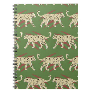 Cuaderno Mano dibujada de un paro de leopardo abstracto con