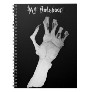 Cuaderno Mano horrible asustadiza del monstruo con arte