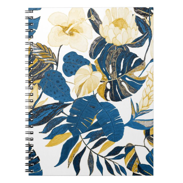 Cuaderno Mano tropical dibujada: Patrón creativo sin foco (Frente)
