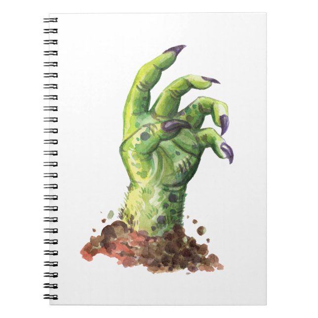 Cuaderno Mano zombie saliendo del suelo (Frente)