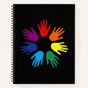 Cuaderno Manos arcoiris