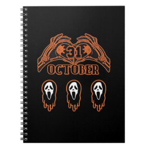 Cuaderno Manos De Esqueleto Para Halloween Clásico