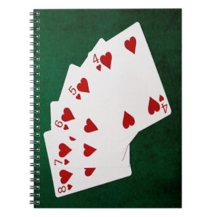 Cuaderno Manos de póquer - Flush recto - Corazón adecuado