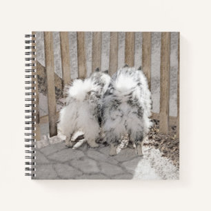 Cuaderno Manos en la pintura de la puerta - Arte original d