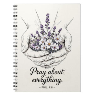 Cuaderno Manos en Oración con Lavanda - Diario Devocional