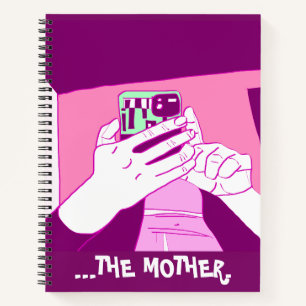 Cuaderno Manos móviles de la madre, mint. magenta blanco