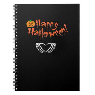 Cuaderno Manos Skeleton espumosas. Feliz Halloween.