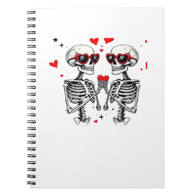 Cuaderno Manos Skeleton Heart Para Tendencias (Frente)